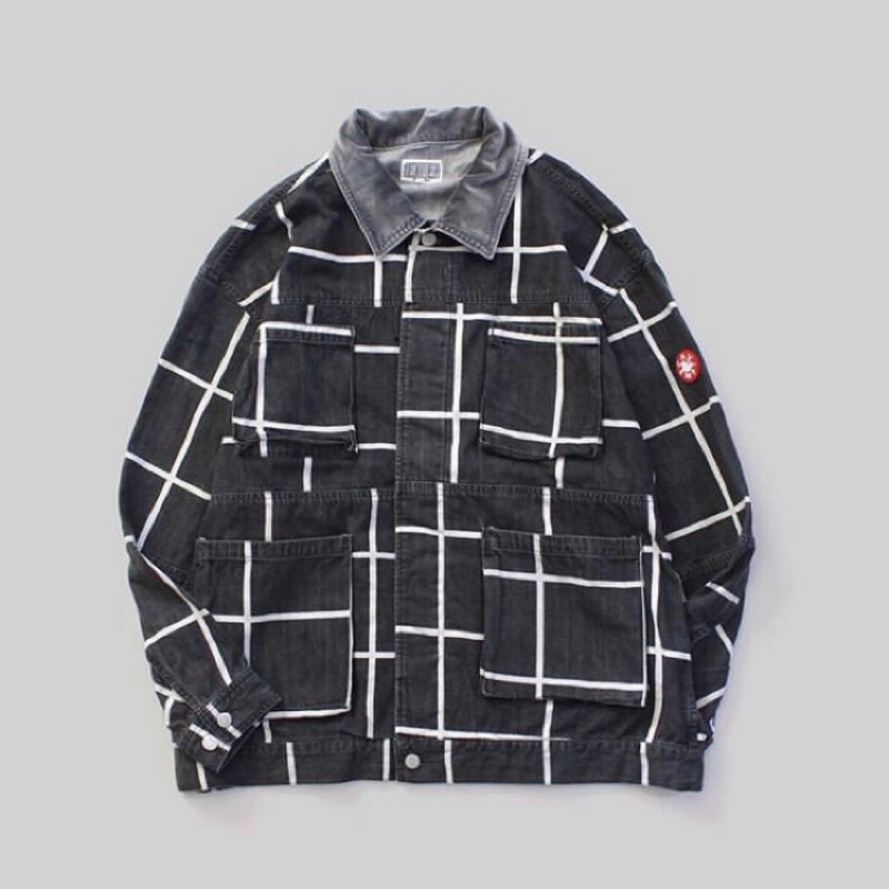 CAV EMPT OVERDYE GRID JQ DENIM JACKET