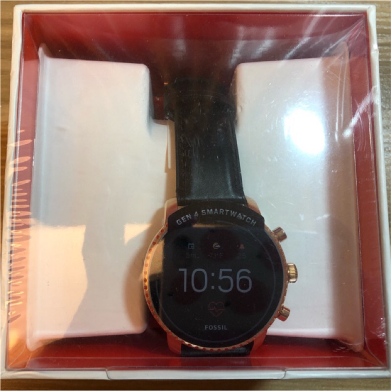 Fossil 第四代智慧型手錶 黑色真皮系列 FTW4017 公司尾牙獎品 全新未拆封