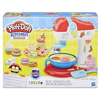 Play-Doh 培樂多 廚房系列 轉轉蛋糕遊戲組 (HE0102) + 閃亮黏土六色黏土組 創意DIY黏土