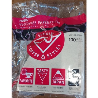 ~* 拾穗精品 *~ HARIO V01 VCF-01-100圓錐濾紙1-2人 100入 無漂白