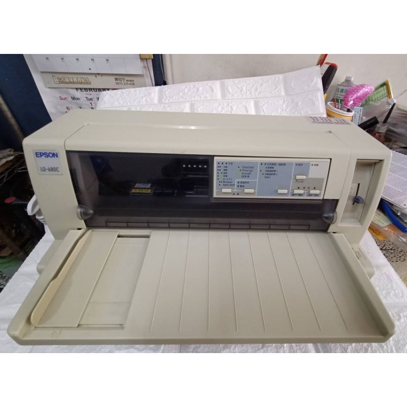 Epson LQ-680C點陣式印表機，購買即贈送四個全新的色帶，印字頭已更換全新的，印字效果如圖五所示
