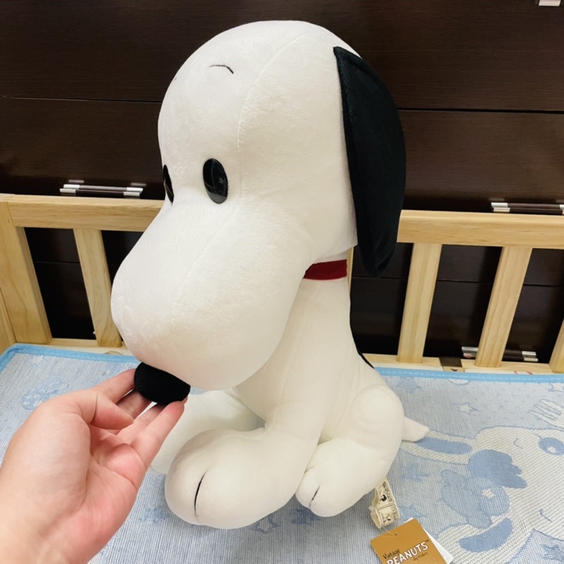 現貨 日本帶回 最大款 PEANUTS 史努比 SNOOPY 花生家族復古60年代 豆豆眼 絨毛娃娃玩偶