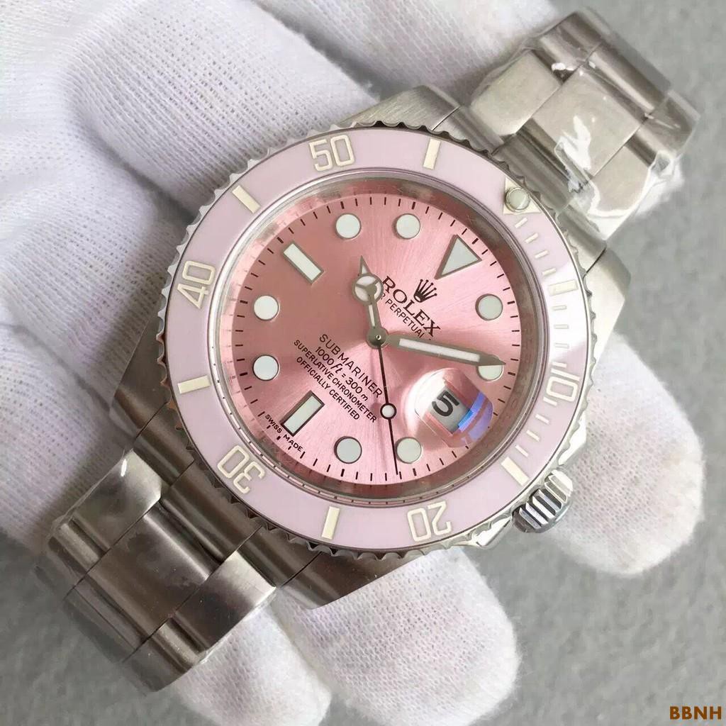 《特價 Rolex 勞力士潛航者型系列女士手錶 粉水鬼 黑水鬼 綠水鬼 粉盤腕表 機械表時尚可愛女錶 粉色鏡面