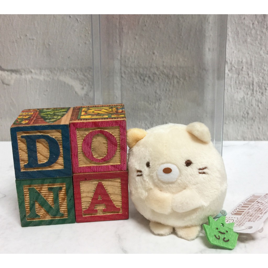 【Dona日貨】日本正版 San-X角落生物 貓咪 小草 小娃娃/玩偶/小沙包 C38