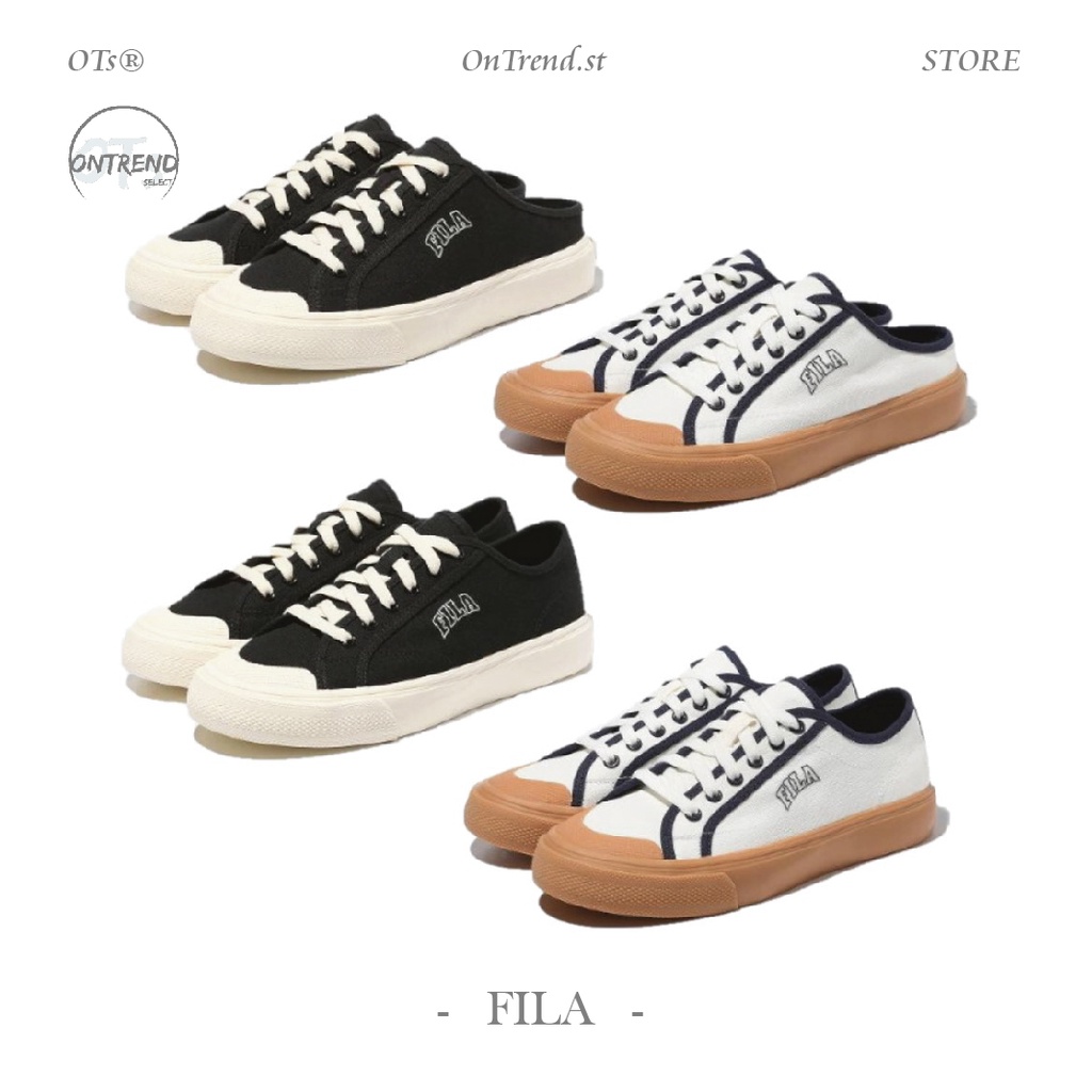 OTs® FILA Classic Kicks B v2 低筒 MULE 穆勒鞋 低筒鞋 黑色 白色 帆布鞋 休閒鞋