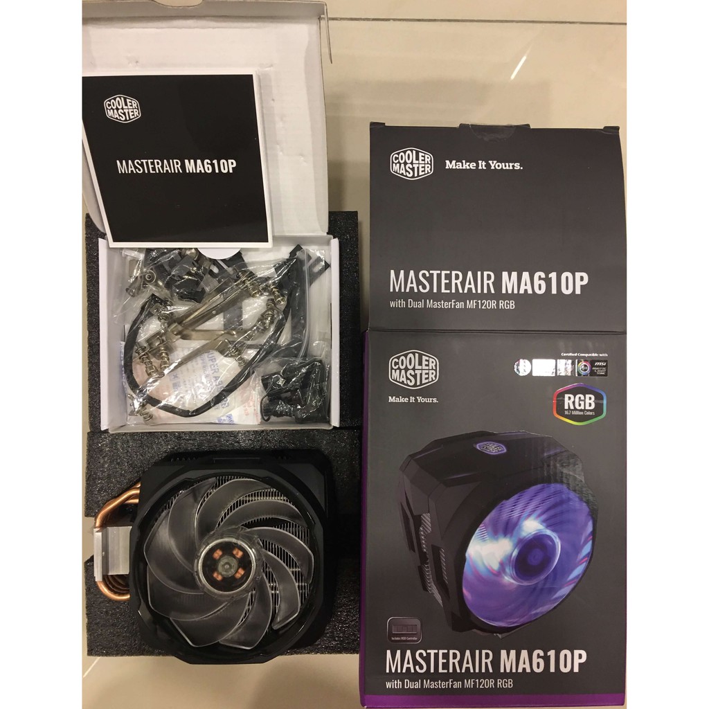 【售-靜音/效能/RGB塔扇】酷碼 MasterAir MA610P RGB/6導管/直觸式/雙風扇/控制器/高16.6