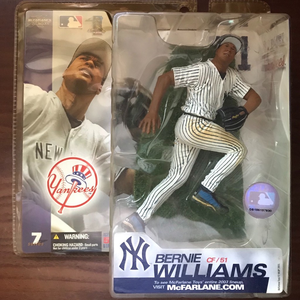 麥法蘭 Mcfarlane MLB7 美國職棒大聯盟Bernie Williams 紐約洋基隊 主場球衣(條紋)變體版