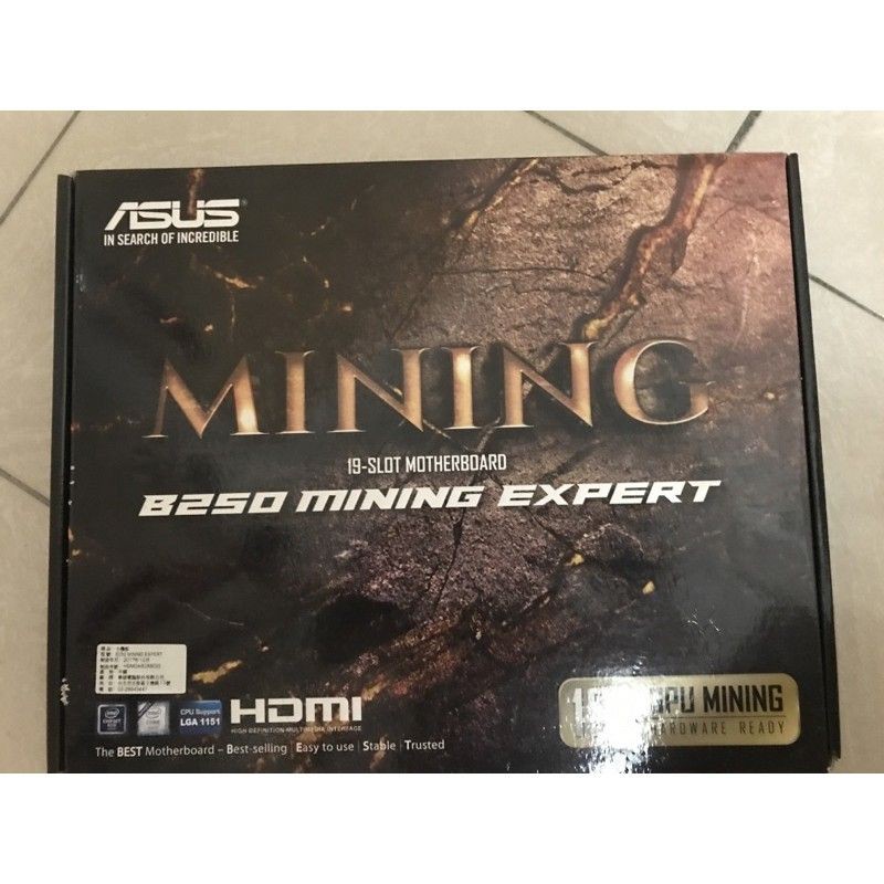 ASUS B250 Mining Expert 19卡 主機板 礦板 G3930 DDR4 4G記憶體