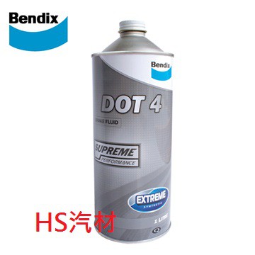 HS汽材 Bendix 奔德士 DOT-4 DOT4 1公升罐裝 煞車油 剎車油 制動液 台灣總代理公司貨