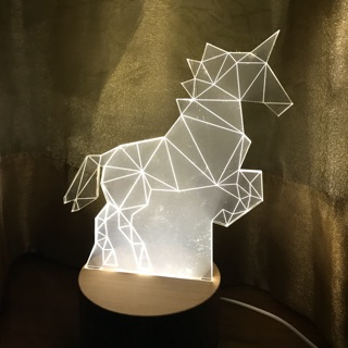 獨角獸LED夜燈 高約18公分