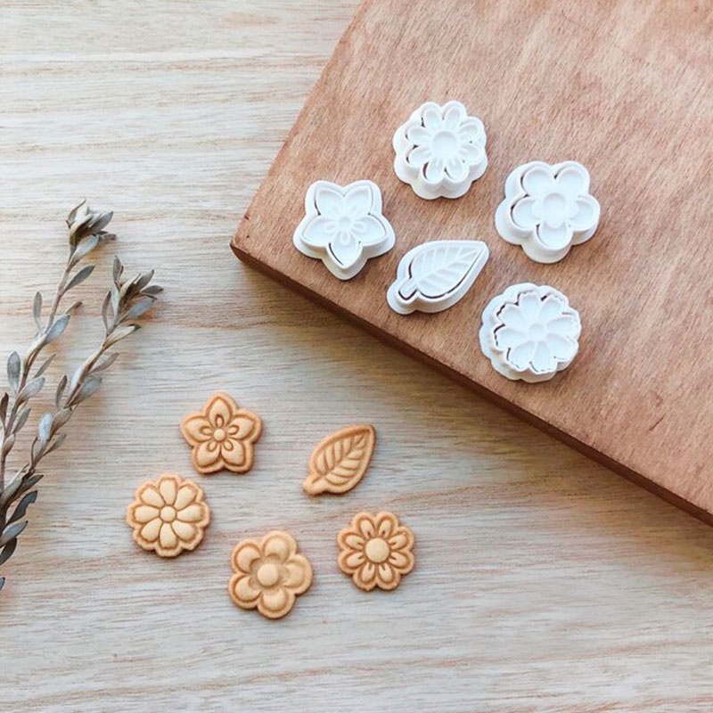 花朵餅乾模具雛菊向日葵卡通DIY日式3D立體曲奇模具禮物烘焙工具