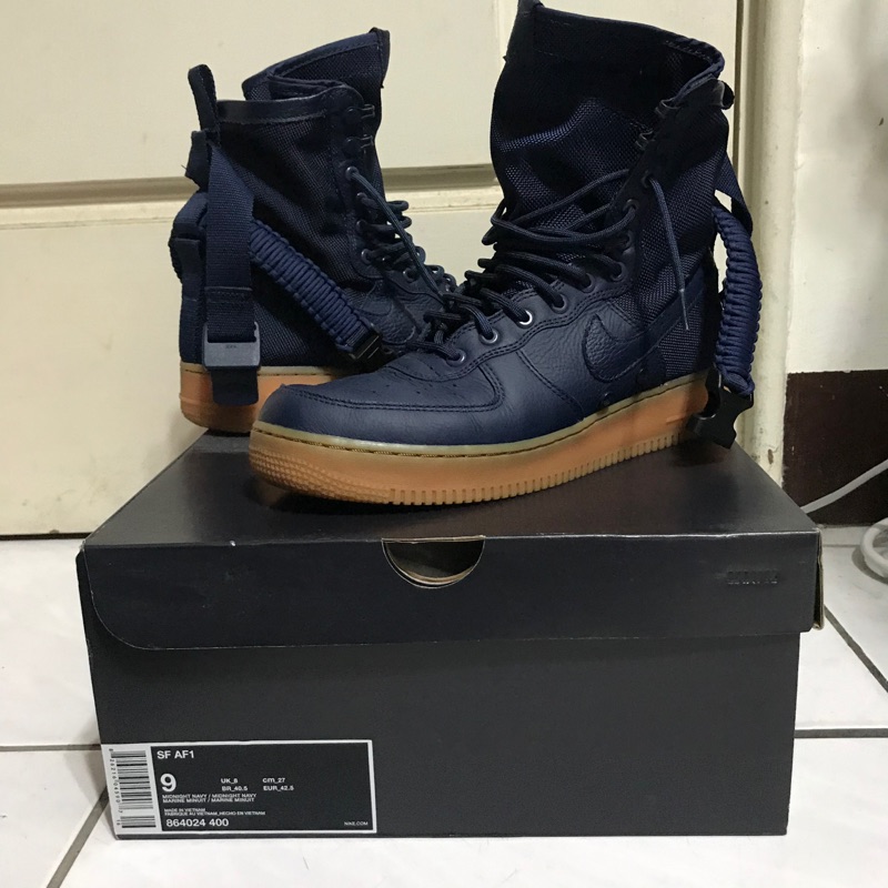 NIKE SF AF1 AIR FORCE 1 海軍藍 高筒 靴子 男