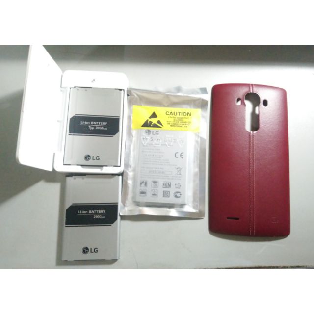 LG G4全新 二手電池 充電座 紅色背殼