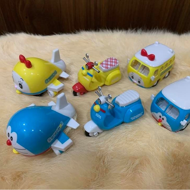 7-11 哆啦A夢 造型迴力 / 離心動力玩具 小飛機 小巴士 小機車【全套6款】