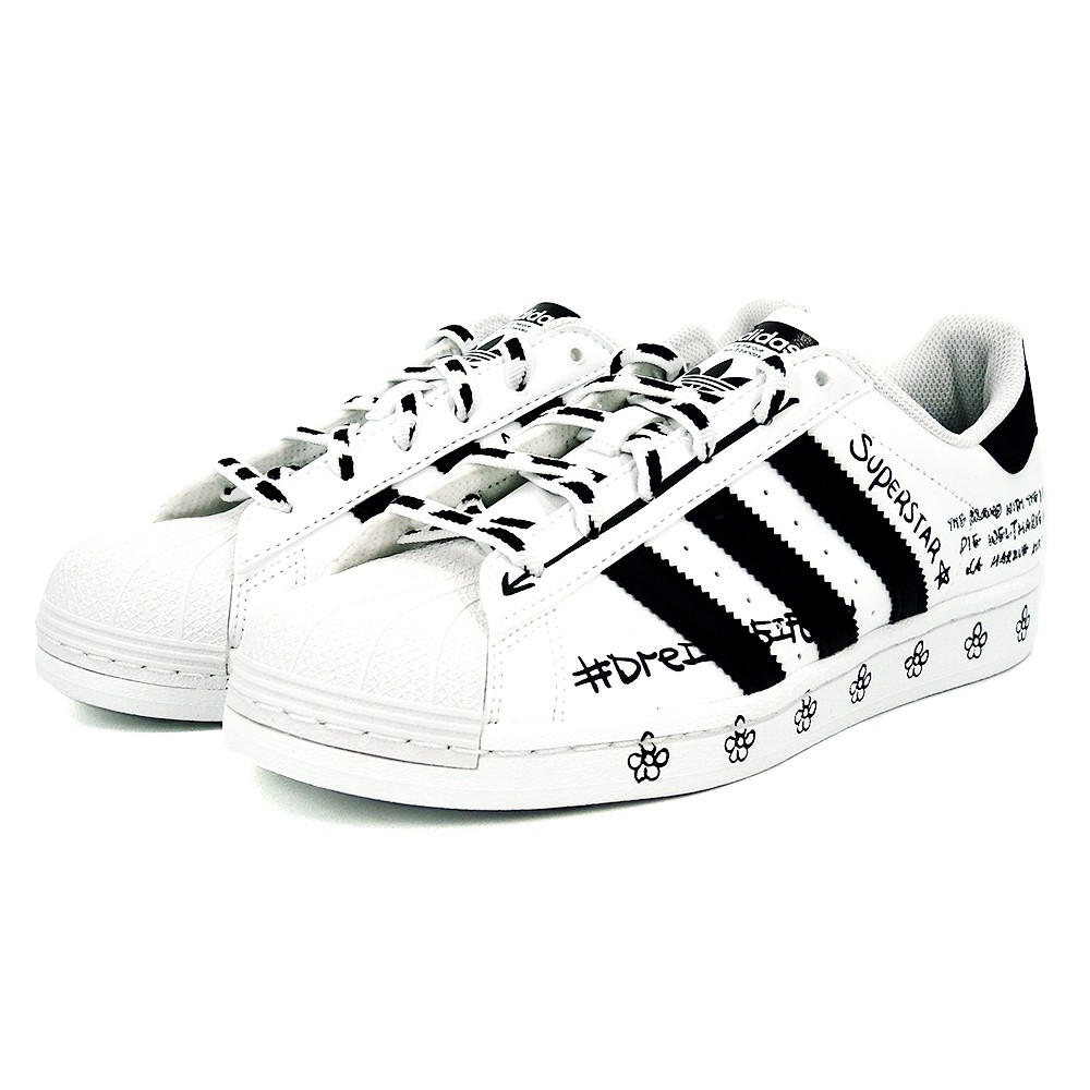 ADIDAS SUPERSTAR 男女款 三葉草 塗鴉 復古 休閒鞋 GV9804