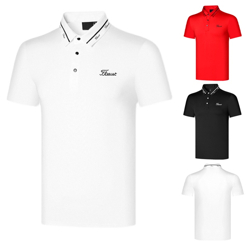 Titleist 夏季新款高爾夫男裝速乾短袖T恤戶外打球體恤衫寬鬆吸汗上衣 VZ40