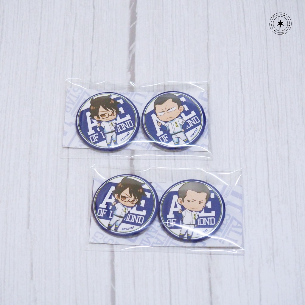 流星街 現貨 鑽石王牌 鑽a 馬口鐵徽章 御幸一也 前園健太 日版 兩入不拆售 蝦皮購物