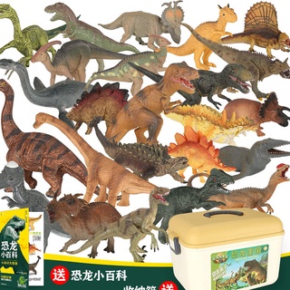 恐龍玩具特大號恐龍玩具兒童模擬侏羅紀霸王龍三角龍塑膠動物模型套裝男孩