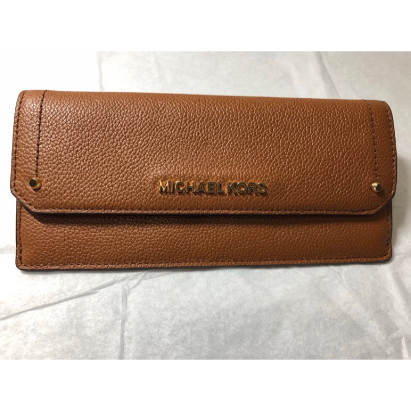 ⚠️全新現貨正品《卡卡OO美國U.S代購》MICHAEL KORS(MK) 咖啡時尚薄/扁長夾