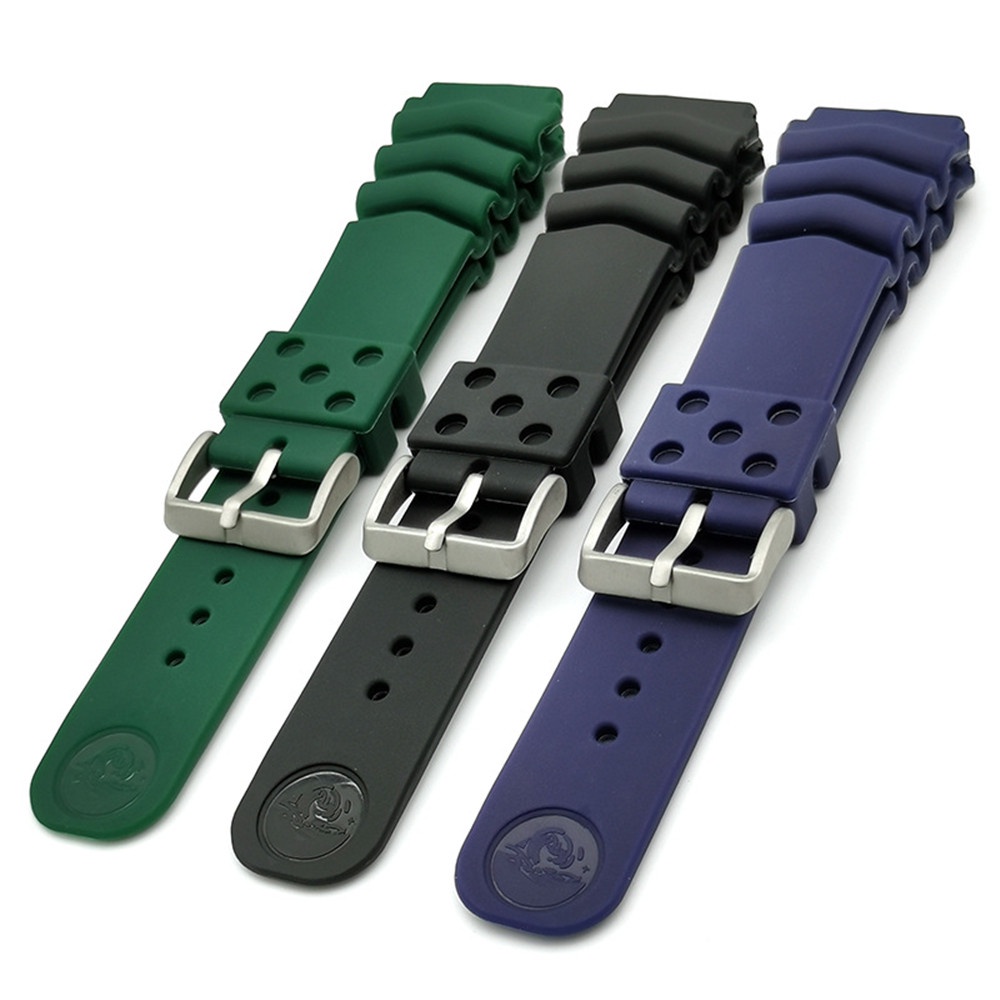 SEIKO 18 毫米 20 毫米 22 毫米矽膠錶帶適用於精工錶帶男士女士運動防水潛水橡膠手腕手鍊配件帶徽標