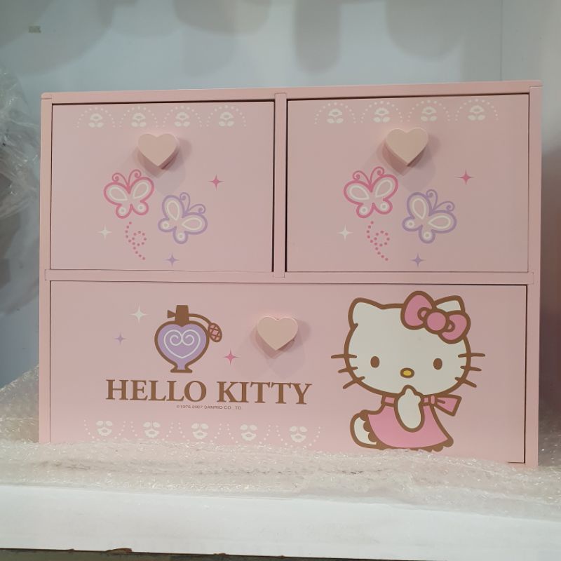 [全新] Hello Kitty雙層三抽屜收納櫃