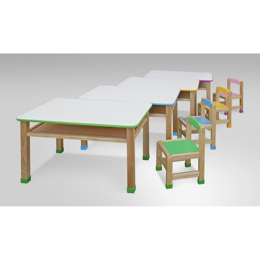 【E-xin】滿額免運 809-1 彩色圓角桌 七代椅 加腳套 上課桌 課桌椅 培訓桌椅 幼教桌椅 兒童上課桌椅