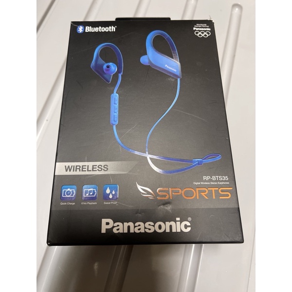 【Panasonic】運動藍牙耳掛式耳機(RP-BTS35)藍色