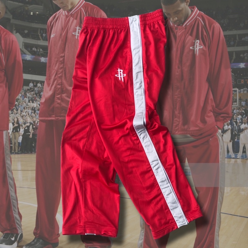 Rockets 2004/05 Warm Up Pants 🚀 Reebok 火箭隊 排扣熱身褲 NBA 球褲 復古球衣