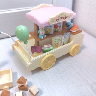 ✨絕版✨森林家族 少見少缺玩具攤~玩具車~糖果推車 糖果店 攤車 二手 T1