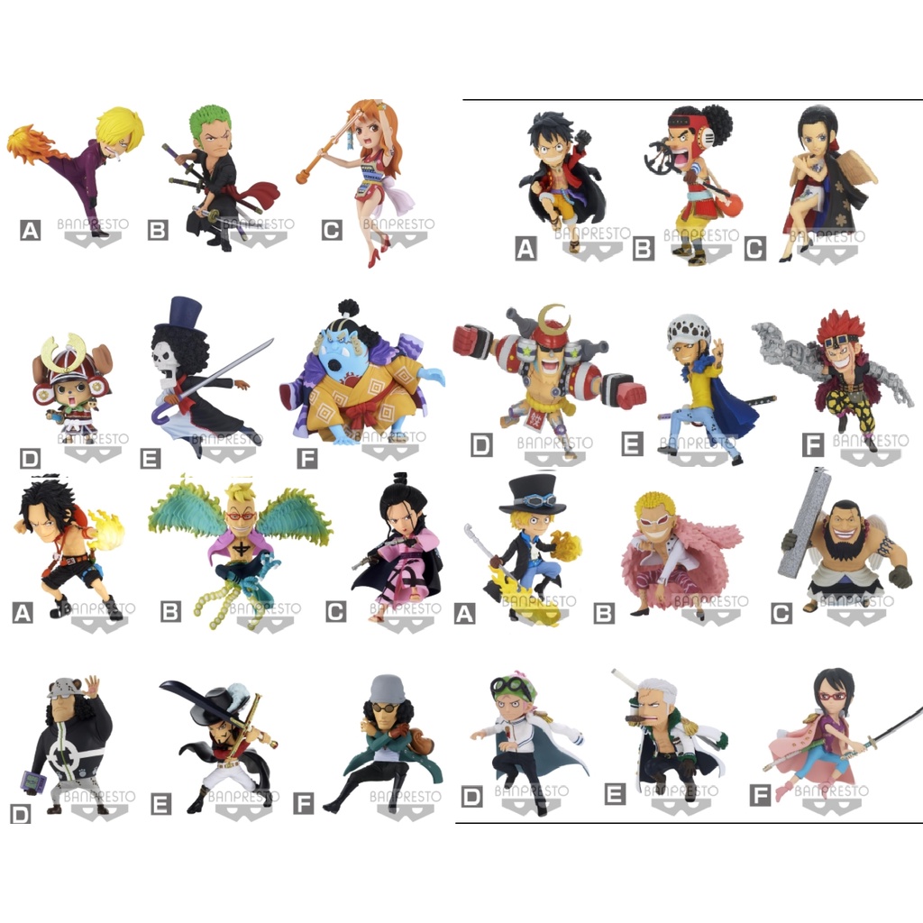 月魂預購單售 10 01月海外限定景品海賊王新系列wcf Vol 1 4 P1 P2 P3 P4 代理 蝦皮購物