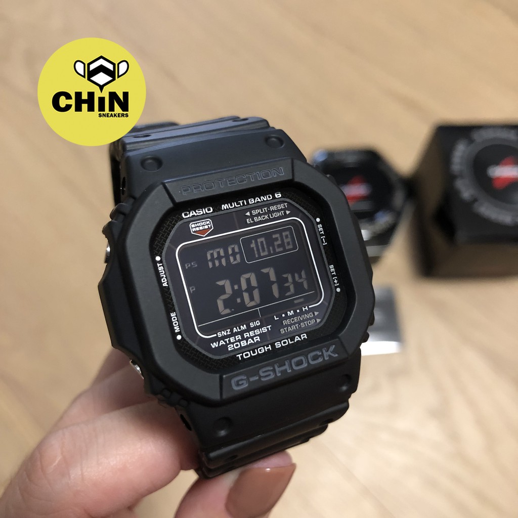 ☆CHIN代購☆CASIO 卡西歐 G-SHOCK 電波錶 橡膠錶帶 太陽能 防水 消光黑 GW-M5610