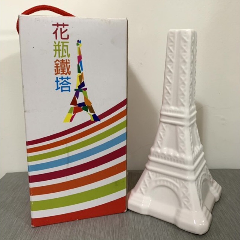 🎀白色巴黎鐵塔陶瓷花瓶裝飾