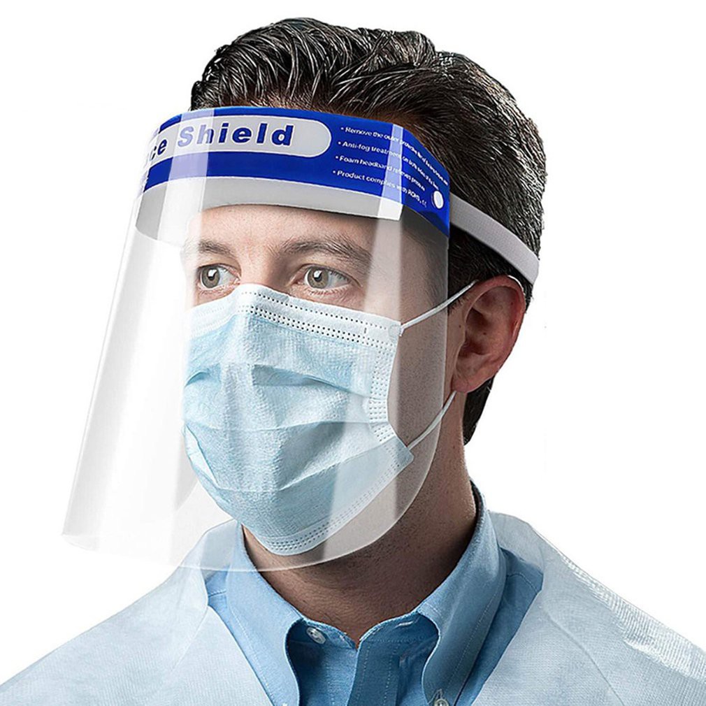 Pvc 面罩防護面罩防霧打 Sneeze 頭飾面罩, 用於廚房防濺油自行車防雨可折疊防護面罩