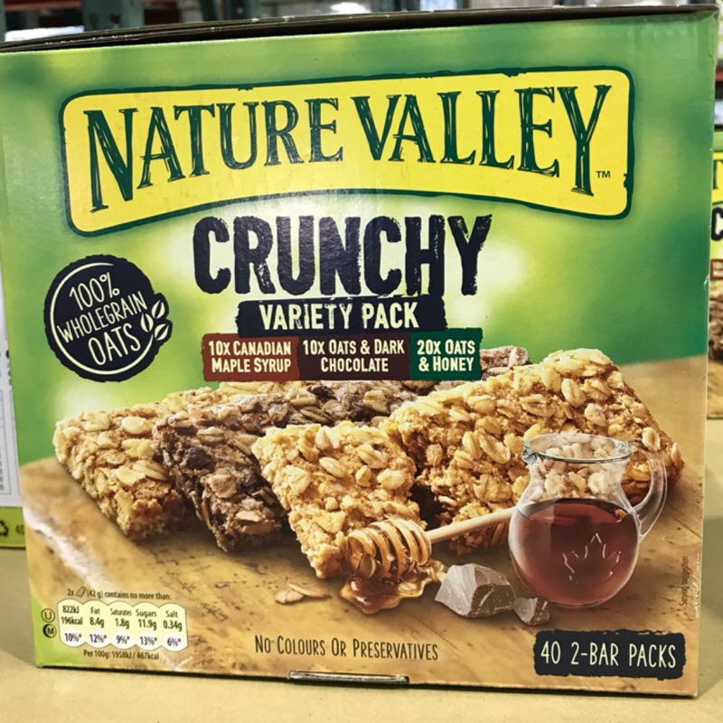 NATURE VALLEY 天然谷燕麥棒組合包-楓糖、蜂蜜、巧克力