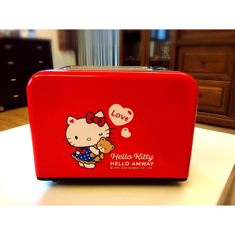 可愛日本Hello Kitty凱蒂貓經典紅色多功能烤土司烤麵包機