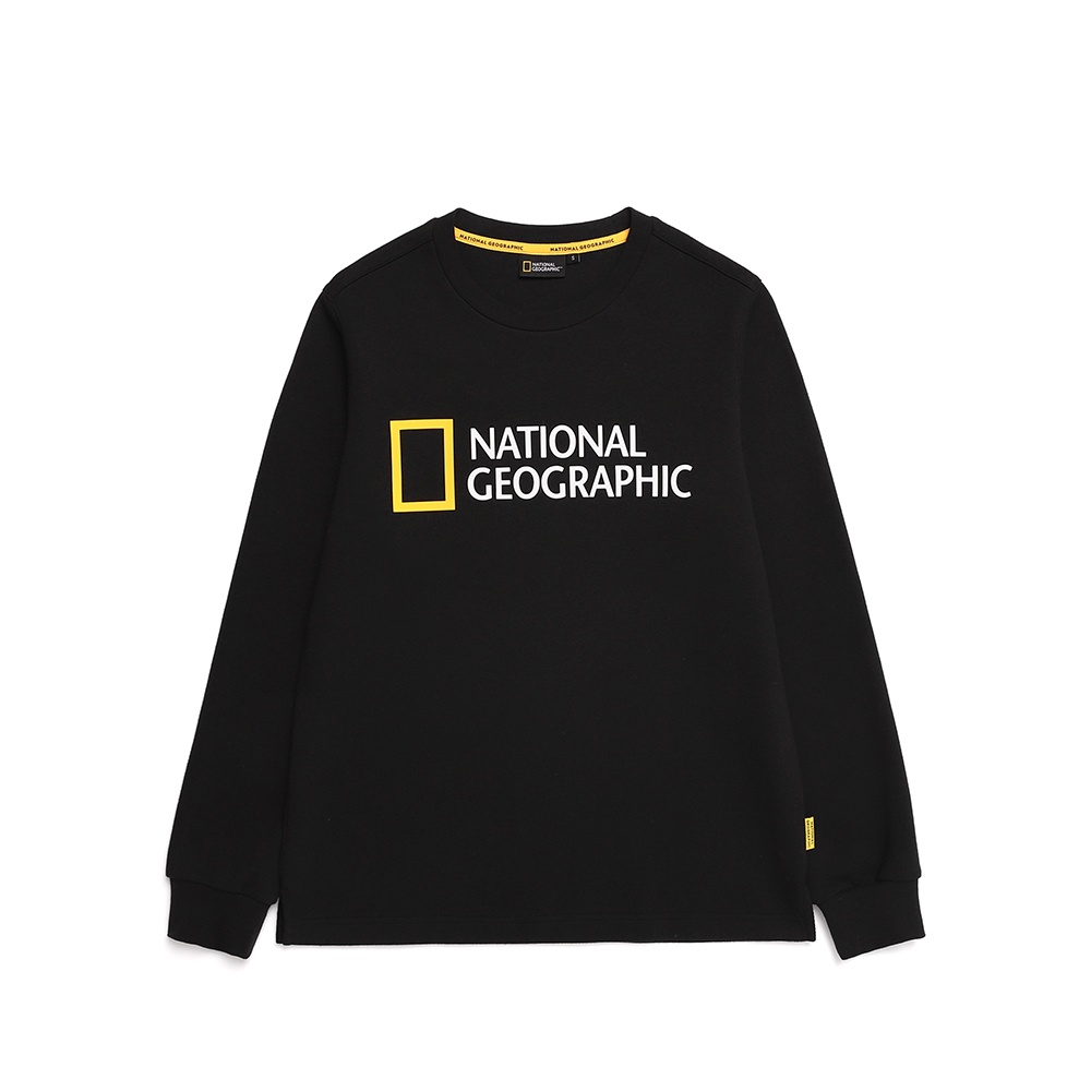 National Geographic 中性 FINUS BIG LOGO 長袖上衣 炭黑 N213UTS020198