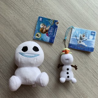 ❤Lika小舖❤限量供應日本購入正版迪士尼冰雪奇緣FROZEN小雪寶寶Olaf小雪怪玩偶 拉鍊筆袋/收納包 珠鏈吊飾