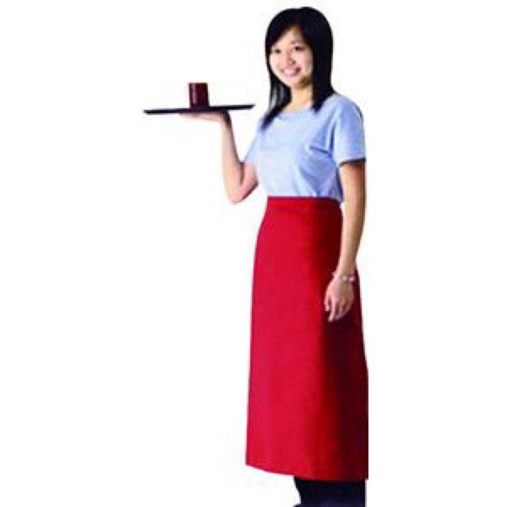 【喜常來圍裙系列 - TC(加長)半身圍裙】酒紅9003 口袋圍裙 廚師圍裙 工作圍裙 綁帶圍裙 防水圍裙 TC加長圍裙