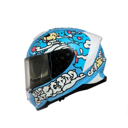 Nikko N806 / N-806 安全帽 咖波 聯名款 咖波藍 浮動式鏡座 全罩 排扣 內藏墨鏡 贈電鍍片