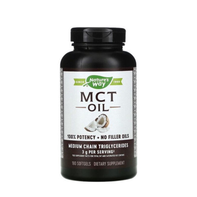 Nature's way MCT油  MCT oil 中鏈三酸甘油酯軟凝膠，防彈 生酮飲食 180 粒 美國進口