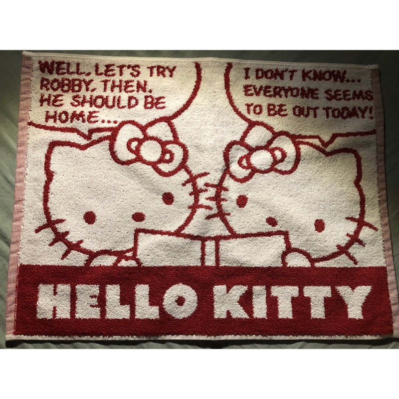日本限定Hello kitty 100%純棉腳踏墊、枕頭墊