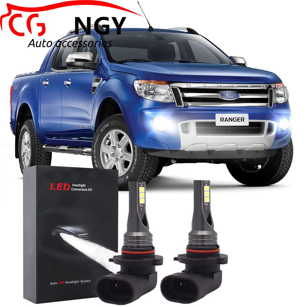 適用於福特 RANGER 2012 2013 2014 2015 2x 6000K 白色 LED 燈泡霧燈霧燈霧燈轉換套