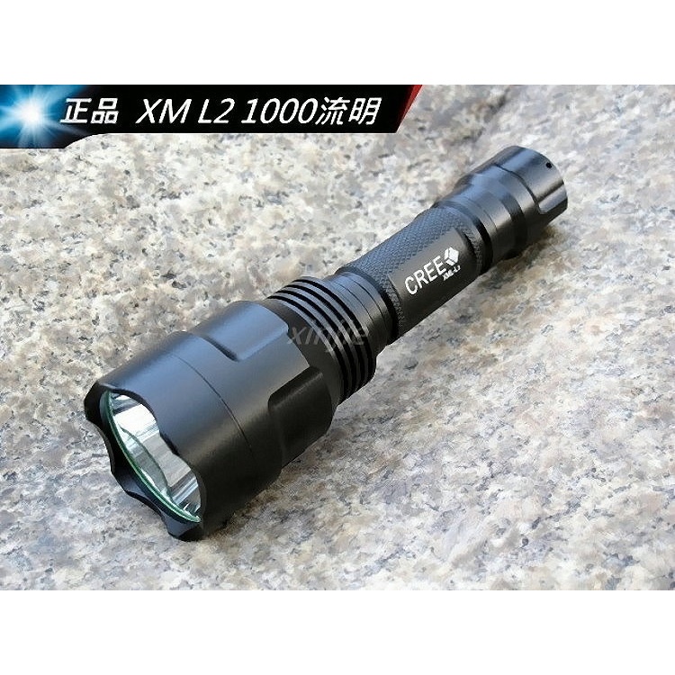 信捷【A14】黃光 C8 CREE XM-L2 強光手電筒 使用18650電池 登山 露營 工作燈 Q5 T6 U2