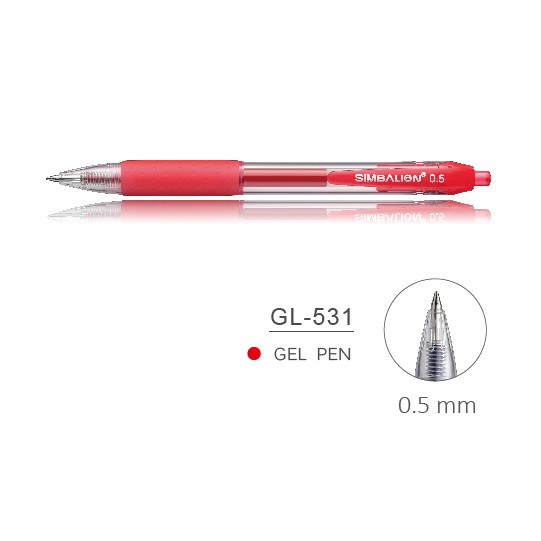 雄獅 中性筆GL-531 (0.5)-紅