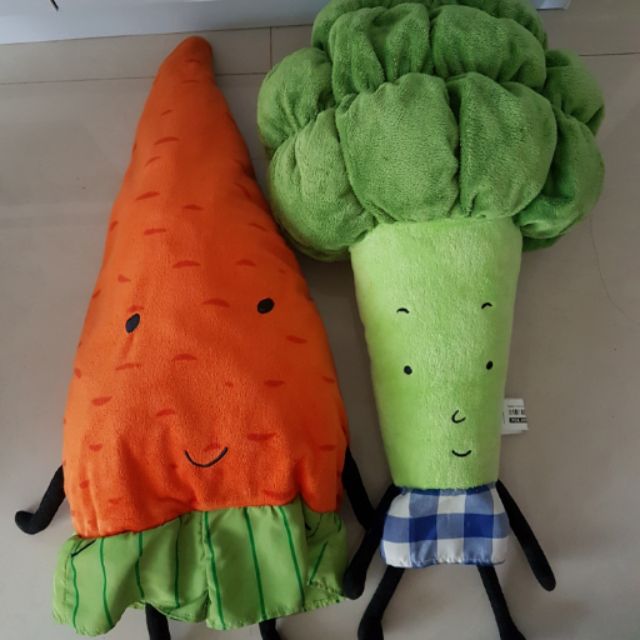IKEA花椰菜、紅蘿蔔 絨毛娃娃 玩偶