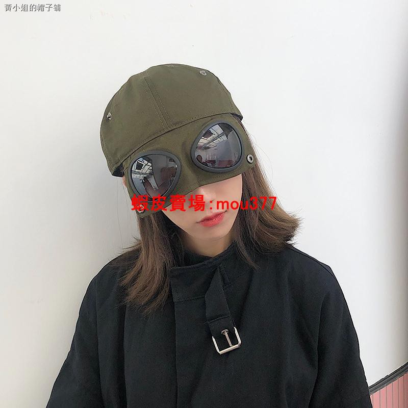 滿160發貨 韓版帽子女嘻哈街頭眼鏡鴨舌帽小眾飛行帽個性騎車滑板帽男潮 全新哦 蝦皮購物