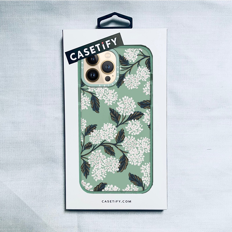 Casetify X 葉子白花靛藍手機殼 IPhone 13 12 11 Pro MAX Mini XS MAX XR
