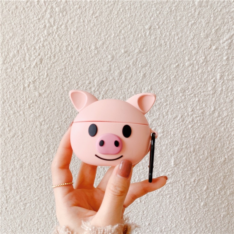 ［Rose🌹］現貨小豬造型airpods保護殼 藍芽耳機保護殼 粉紅豬 小豬 🐷