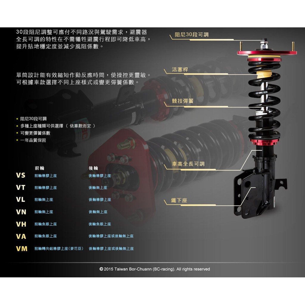 避震器v1街道版honda Fit Ge 07 14 30段阻尼軟硬 桶身高低可調 蝦皮購物