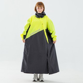 [安信騎士] BRIGHTDAY X武士 斜開 連身式 風雨衣 螢光 可拆式雨帽 雙層擋水